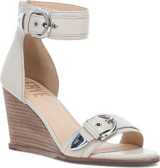 Frye Rachel Ankle Strap Wedge Sandal in Ivory at Nordstrom, Size 8.5