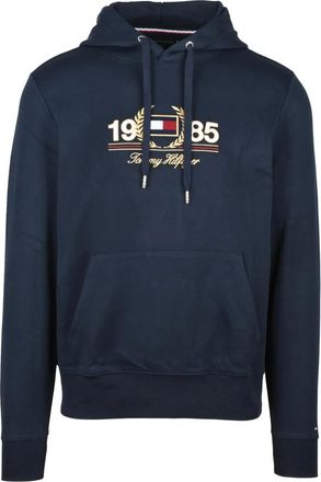 Tommy Hilfiger Hooded Sweatshirt - Heren - Hoodies - Blauw - M - Katoen - Hoodies & sweatvesten
