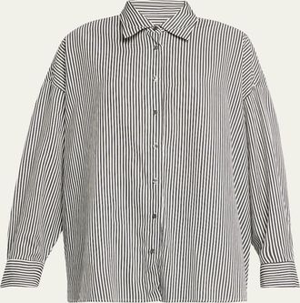 A Gold E Roux Stripe Button-Front Shirt