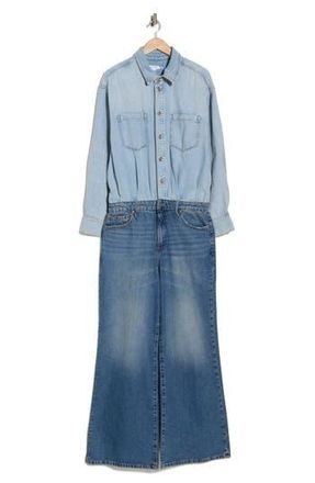 Good American Denim Shirt Jumpsuit in Indigo796 at Nordstrom Rack, Size X-Small