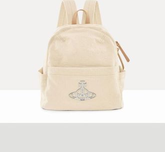 Vivienne Westwood George Medium Rucksack Canvas Natural