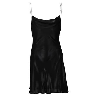 Diesel Kleedjes, Dames, Zwart, M, Polyester, D-Minty Zwarte Jurk