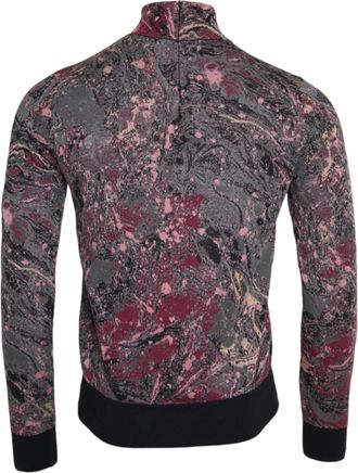 Dolce & Gabbana Multicolor Graphic Turtle Neck Men Mens Sweater