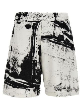 Alexander McQueen White Abstract Shorts
