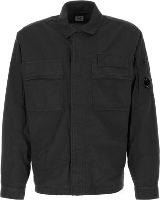 C.P. Company Stijlvolle Zwarte Nylon Jas - Heren - Zomerjassen - Zwart - L - Nylon - Jassen