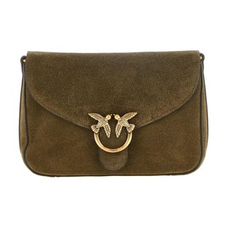 Pinko Borsa a tracolla Love Birds in camoscio - - Bags - Donna - Verde - ONE SIZE