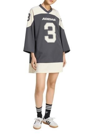 adidas Originals Hockey Jersey Dress in Utility Black at Nordstrom, Size X-Small