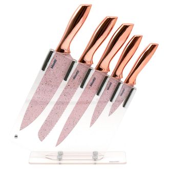 Bisetti Stonerose set of 5 knives - rose gold finish handles