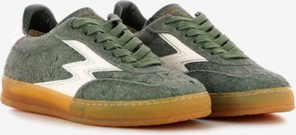 Moaconcept Sneakers scratched dark green / soft pink