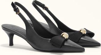 Furla Sfera Sandali Nero Nero Pelle Nappata + Gros-grain Donna