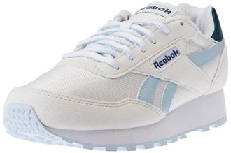 Reebok Women Rewind Run Sneaker, FTWR White/Feel Good Blue F23-R/Hoops Blue F23, 2.5