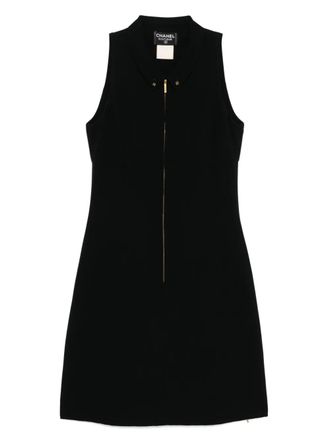 Chanel 1990-2000s sleeveless dress - women - Wool - 40 - Black