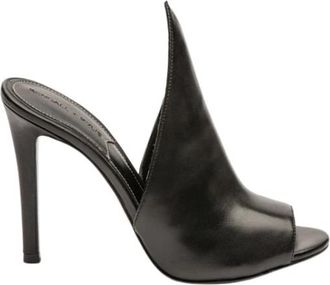 Kendall + Kylie Heeled Mules - Dames - Muiltjes - Zwart - 35 EU - Leer - Schoenen