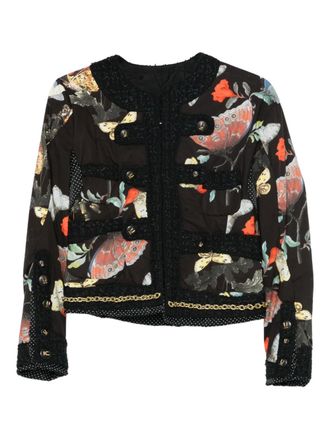 Undercover panelled jacket - women - Cotton/Silk/Polyester/Silk - 1 - Black