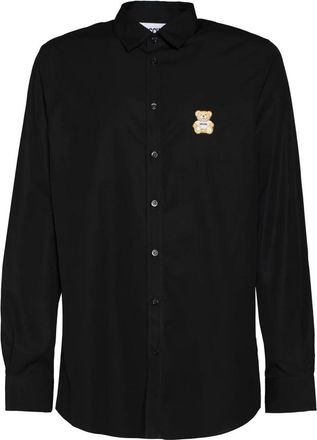 Moschino Klassieke Teddy Shirt - Heren - Casual Overhemden - Zwart - 4XL - Katoen - Overhemden