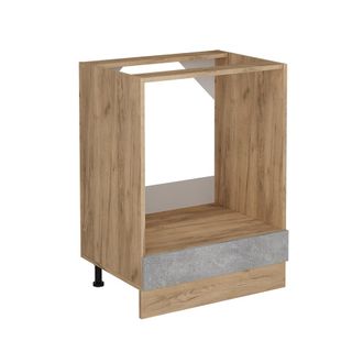 Vicco Armario Para Horno Empotrado R-line, Hormig&oacute;n, 60 Cm Sin Encimera