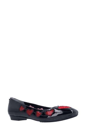 J. Rene&eacute; Truelove Flat in Black/Red at Nordstrom, Size 6.5