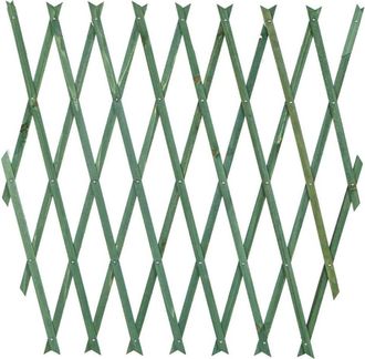 Trade Shop Trade Shop - Enrejado De Madera Extensible Verde Para Plantas De Pared De Jard&iacute;n 300x100