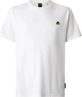 Moose Knuckles Crescent T-Shirt - Heren - T-shirts - Wit - 2XL - Katoen - Tops