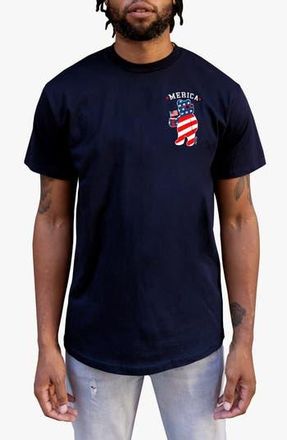 Riot Society Merica Bear Graphic T-Shirt in Navy at Nordstrom Rack, Size Xx-Large