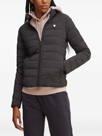 Guess Co Gewatteerd jack met logodetail - Zwart