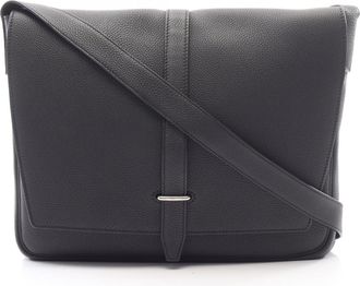 Herm&egrave;s Black Togo Leather Handbag Shoulder Bag (Pre-Owned)