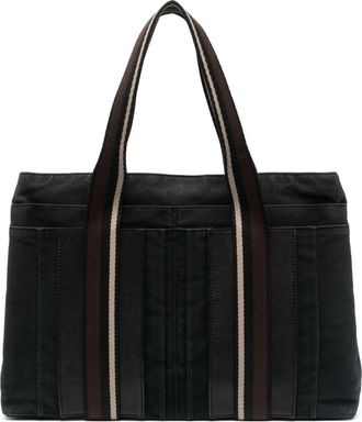 Hermès 2000s pre-owned Troca tote bag - women - Cotton/Calf Leather - One Size - Black