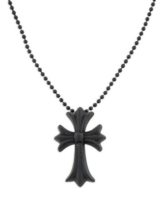 Chrome Hearts Collana con pendente a croce - Nero