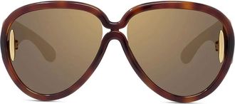 Loewe Anagram Pilot Zonnebril - Dames - Zonnebrillen - Beige - ONE Size - Nylon - Accessoires