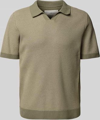 Jack & Jones Regular Fit Poloshirt mit V-Ausschnitt Modell CEASTON in Sand, Größe XL