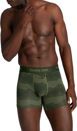 Tommy John Second Skin 4-Inch Boxer Briefs in Duffel Bag Stripe Mountains at Nordstrom, Size X-Large