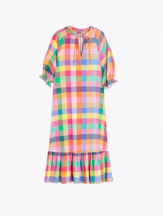Vilagallo Womens Gingham Plaid Dress In Multicolor