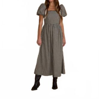 Rylee + Cru Chiara Dress In Black Gingham