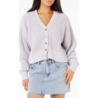 Rip Curl Neon Isles Cardigan in Grey at Nordstrom, Size Xx-Small