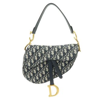 Dior Saddle Oblique Canvas Multicolour Canvas Handbag (Pre-Owned)