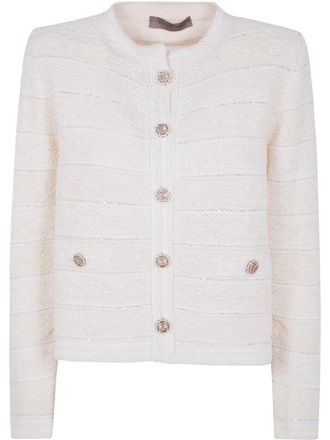 D.exterior ivory tweed jacket - Neutrals