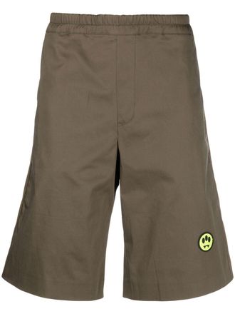 Barrow logo-patch Bermuda shorts - unisex - Cotton/Spandex/Elastane - M - Green
