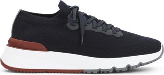 Brunello Cucinelli Dark Blue Lace Up Sneakers