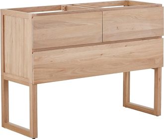 Vente-Unique Mueble bajo lavabo de roble macizo - Natural claro - 120 cm - TARELO