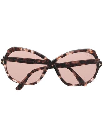 Tom Ford Eyewear Zonnebril met oversized montuur - Bruin