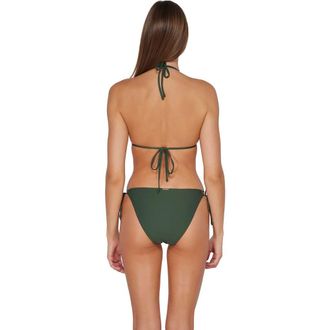 Sunsets Everlee Tie Side Bikini Swim Bottoms in Island Green at Nordstrom, Size X-Large