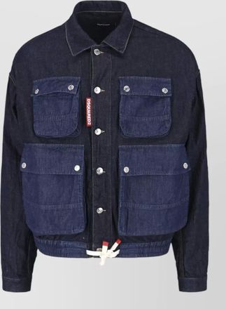 Dsquared2 collared jacket chest and front pockets