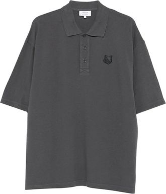 Maison Kitsuné Polo Shirts, male, Gray, XL, Charcoal Grey Fox-Head Jumper