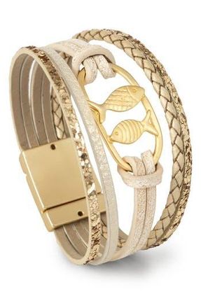 Saachi Fish Multistrand Bracelet in Gold at Nordstrom Rack