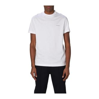 Emporio Armani T-Shirts, male, White, 3XL, Cotton Crew Neck Short Sleeve TShirt
