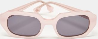Le Specs Pink/black La Dolce Vita Rectangular Sunglasses