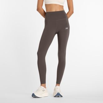 New Balance Lauftights NEW BALANCE Sleek High Rise Legging 25, Damen, Gr. XXL, N-Gr, cortado, Obermaterial: 71% Polyester, 29% Elasthan, Hosen Lauftights, hoher B