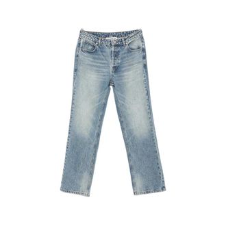 Cole Buxton Faded Straight-leg Jeans