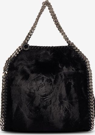 Stella McCartney Schultertasche aus beb&uuml;rstetem Samt Falabella