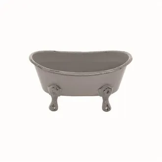 Foreside Home And Garden Enamel Bathtub Soap Dish in Gray at Nordstrom